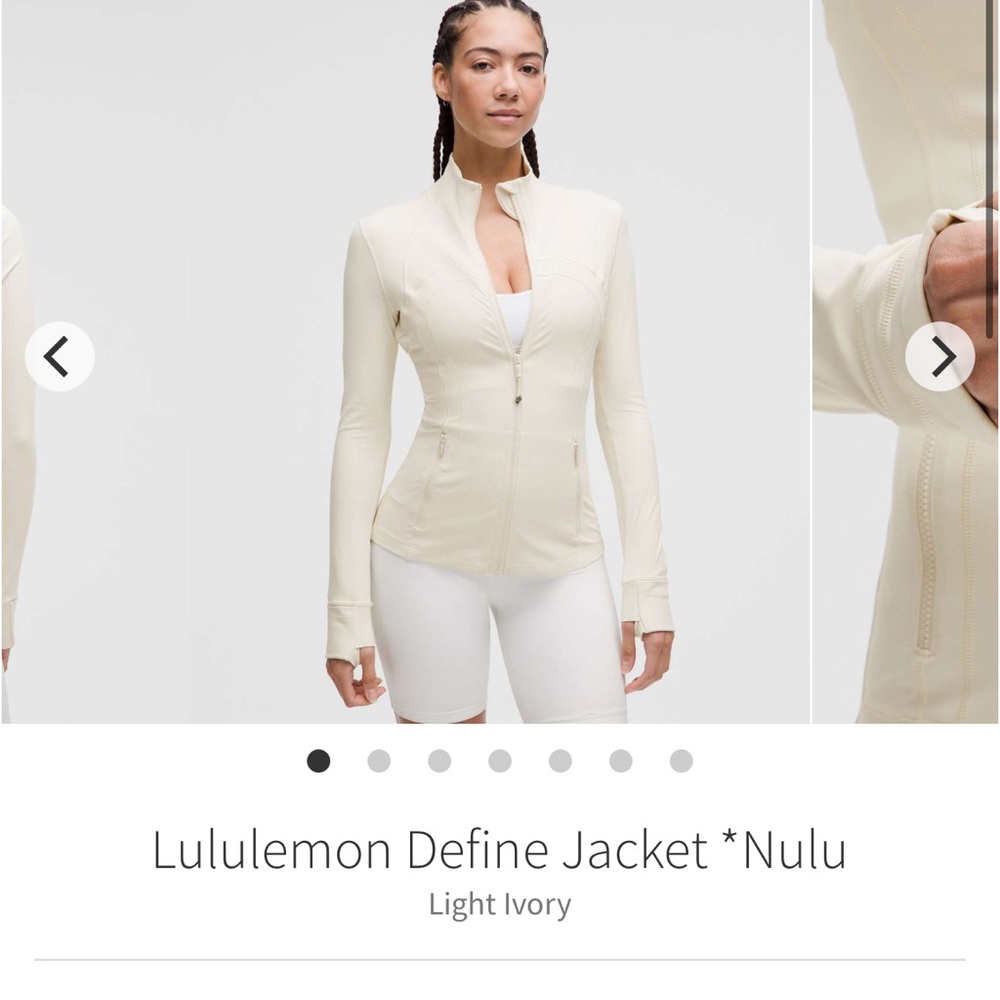 Lululemon Define Jacket *Nulu Light Ivory NWT size 6